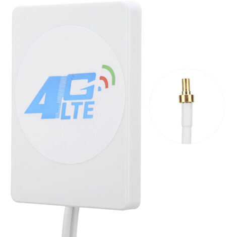 Amplificateur de Signal 4G LTE Antenne Externe 28dbi pour Routeur avec Connecteur CRC9 et Adaptateur
