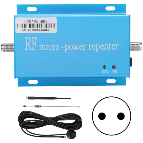 Amplificateur de Signal CDMA 850MHz avec Antenne Compacte et Câble 10m (Fiche F, 110‑240V)
