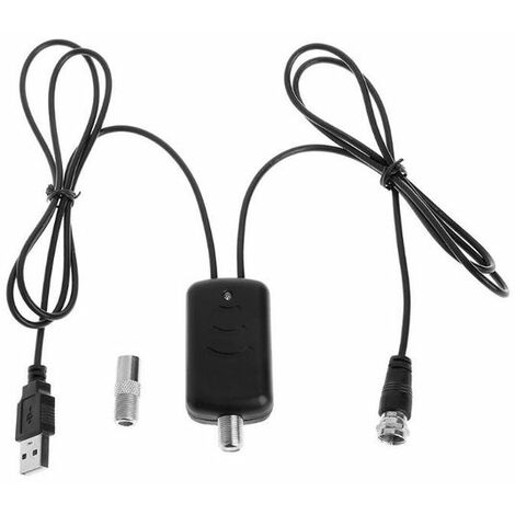 Amplificateur de signal de télévision numérique HD à onde terrestre, utilisé pour le cable TV, antenne Fox, canal HD 25db, faible bruit,Black