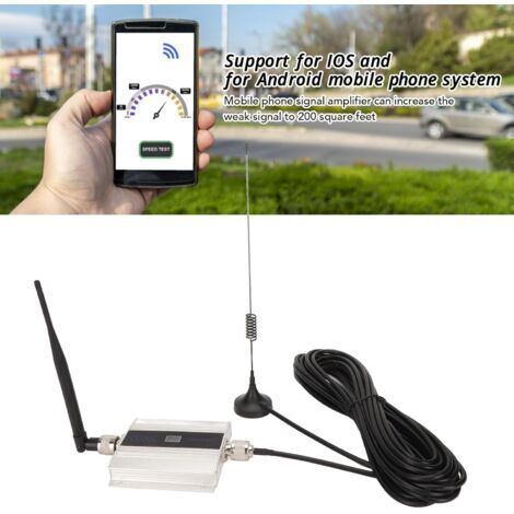 Amplificateur de signal GSM 2G domestique – Amplificateur de signal mobile DCS LTE B3 – Gain de liaison montante : 60 dB, gain de liaison descendante : 65 dB – Installation facile – 2G GSM