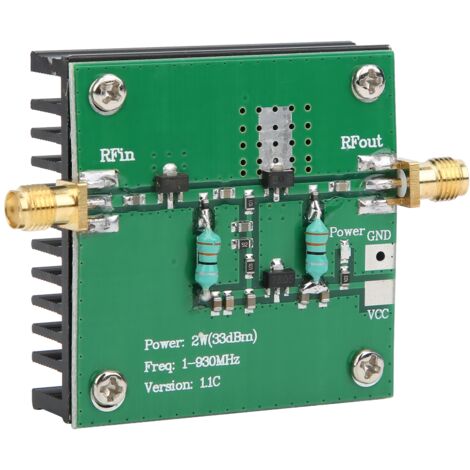 Amplificateur de Signal RF 1-930MHz, Module d'Amplification Large Bande 12V DC