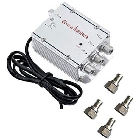 TRADE SHOP TRAESIO Amplificateur De Signal Tv Répartiteur D'antenne 3 Sorties Numérique Terrestre