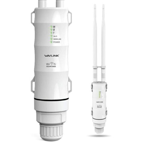 Amplificateur de signal Wi-Fi extérieur sans fil AC600 , résistant aux intempéries , répéteur/routeur/point d'accès double bande haute puissance avec PoE , extension de portée Wi-Fi 2,4 et 5 GHz 600 M