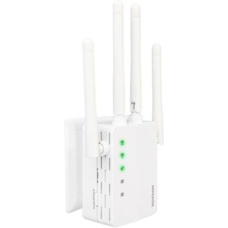 Amplificateur de signal Wi-Fi, répéteur Wi-Fi double bande 2,4 GHz/5,8 GHz, extension de portée Wi-Fi sans fil avec port Ethernet