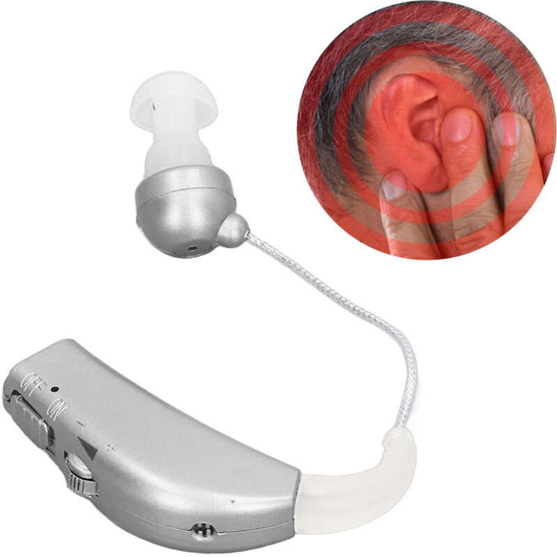 Debuns - Amplificateur de son bx 07 appareil d'amplification d'oreille numérique unique rechargeable pour assistance auditive argent,DUBUNS