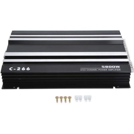 Amplificateur de voiture - SURENHAP - 5800W - Hi-Fi - 12V - Design en alliage d\'aluminium