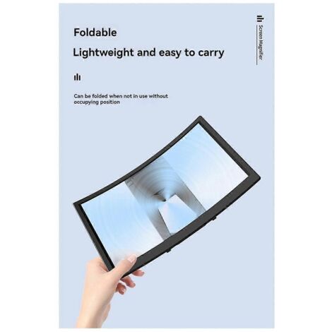 Amplificateur d'écran pour téléphone portable 12 pouces, support loupe vidéo HD ---