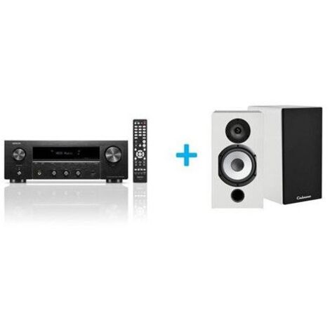 Amplificateur Hi-Fi Denon DRA-900H Noir + une paire d'enceintes bibliothèque Cabasse Antigua MT32/2 Blanc mat