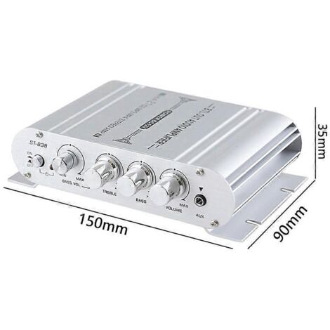Amplificateur Hi-Fi numérique 2.1 canaux, caisson de basses stéréo audio pour voiture, moto, maison, haut-parleur amplifié.