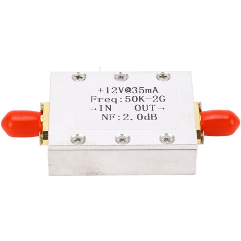 Amplificateur Large Bande 50KHz-2GHz Gain Élevé 31dB Faible Bruit Alimentation DC 9-15V