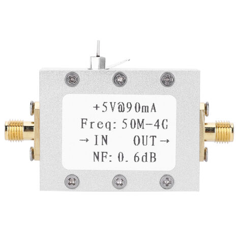 Amplificateur LNA 0.6dB NF 50MHz-4GHz pour Radio HF VHF UHF, Faible Bruit -110dBm pour Radioamateur
