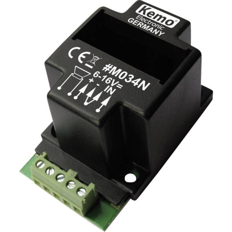Kemo - Amplificateur Mono (kit monté) M034N 6 v/dc, 9 v/dc, 12 v/dc, 16 v/dc 40 w 4 ω 1 pc(s)