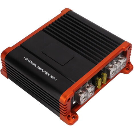 Amplificateur monobloc audio 1 canal pour voiture 500 W à 2 Ω, 300 W à 4 Ω, 10 Hz-300 Hz, universel pour haut-parleurs