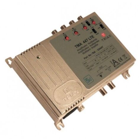 Amplificateur multibandes UHF VHF FM DAB TMA 447 LTE BI-FM/BIII/U1/U2 - 4 entrées 1 sortie, Gain 30dB