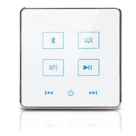 Amplificateur mural Bluetooth pour home cinéma avec prise en charge USB et carte TF (blanc)