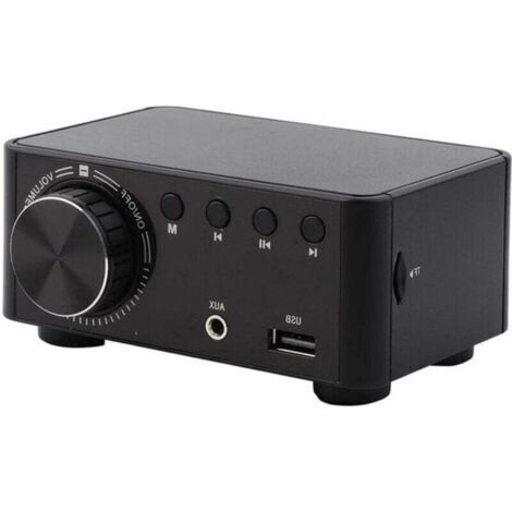 Amplificateur numérique Bluetooth 5.0 Hi-Fi 50 W x 2, carte d'amplification audio stéréo (noir)
