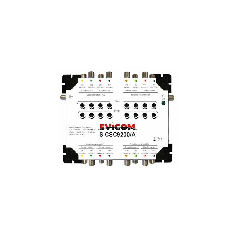 Amplificateur satellite 8 voies Evicom scsc9200a