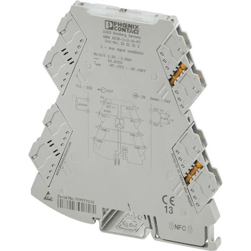 Amplificateur-séparateur 3 voies Contenu: 1 pc(s) Phoenix Contact MINI MCR-2-U-I4 2902029 Q009631