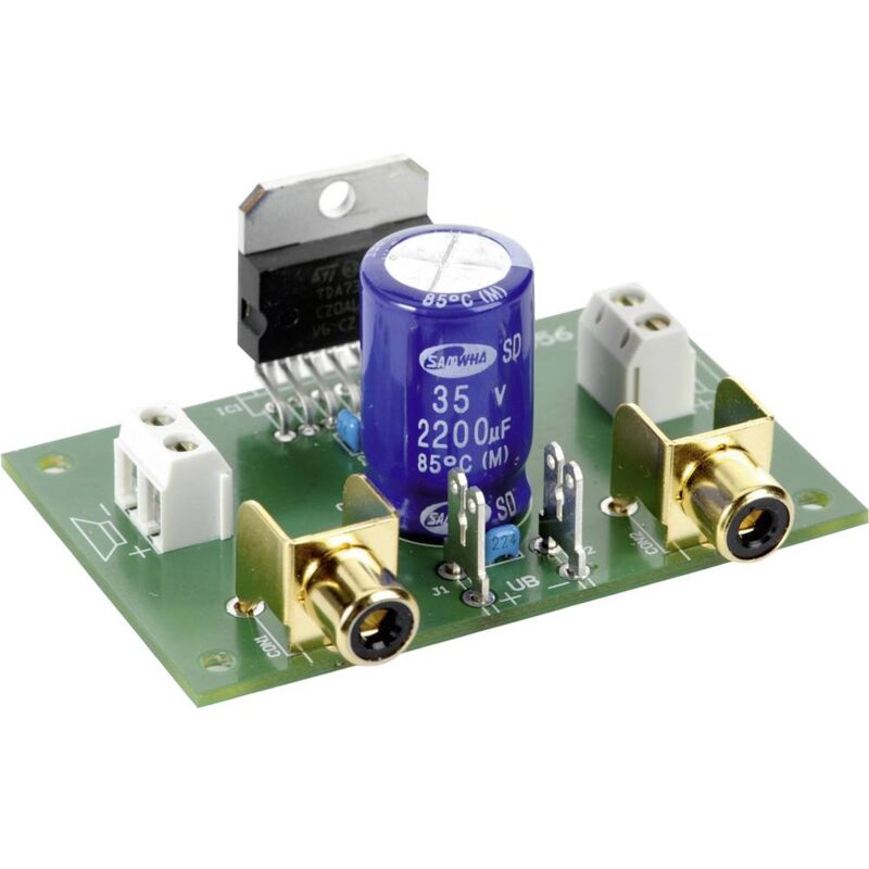Conrad Components - Amplificateur stéréo (kit à monter) 1216582 9 v/dc, 12 v/dc, 18 v/dc 35 w 2 ω 1 pc(s)