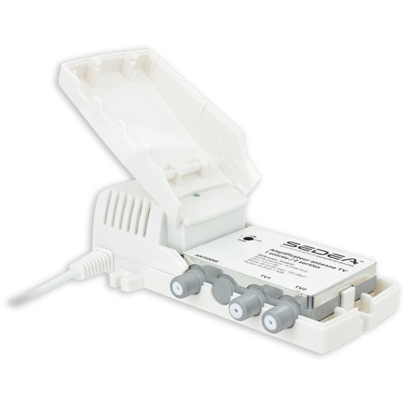 Amplificateur tv intérieur 1 entrée/2 sorties - 21 dB Sedea 912012