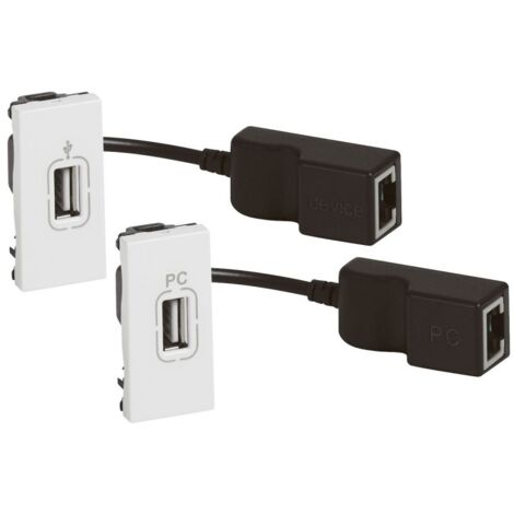 Amplificateur USB Blanc Mosaic LEGRAND 078748