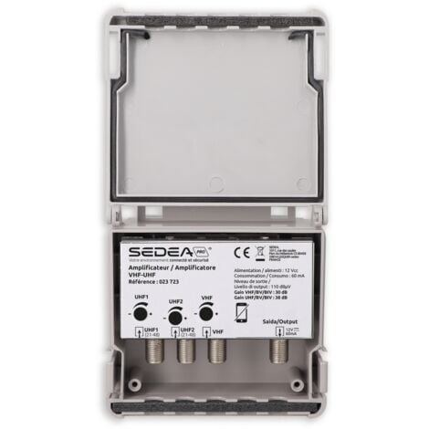 SEDEA Amplificateur VHF UHF 3 entrées 38 dB