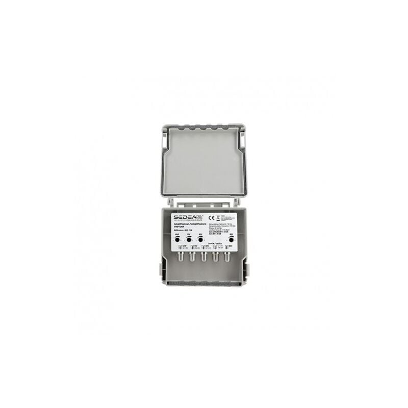 ME - Amplificateur vhf uhf 4 entrées 1 sortie 38 dB 023714 - 12 Vcc, bv biv biii, Facteur de bruit 5-8 max