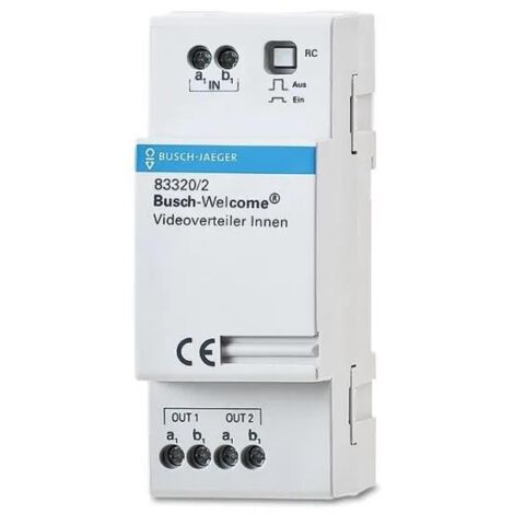 Amplificateur vidéo Busch Jaeger 83320 2 sorties blanc compact