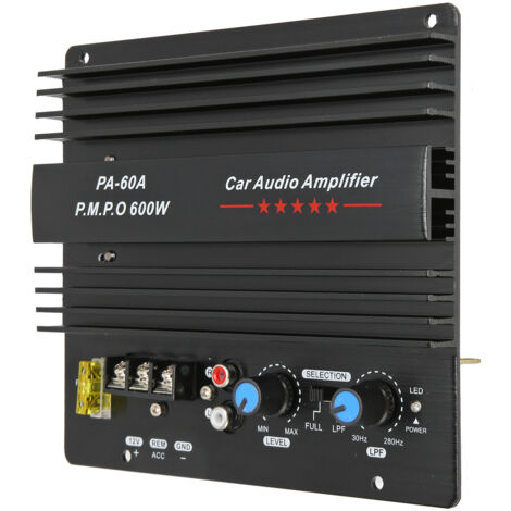 Amplificateur Voiture 600W 12V, Carte Ampli Subwoofer Puissant pour Auto avec Son Haute Performance