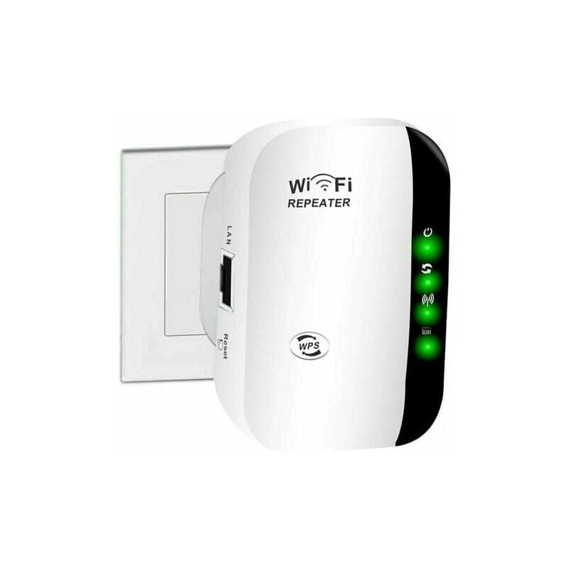 Debuns - Amplificateur WiFi, Amplificateur Internet sans fil 2,4 g pour la Maison 300 Mbps Super boost Répéteur de Portée Wi-Fi Répéteur