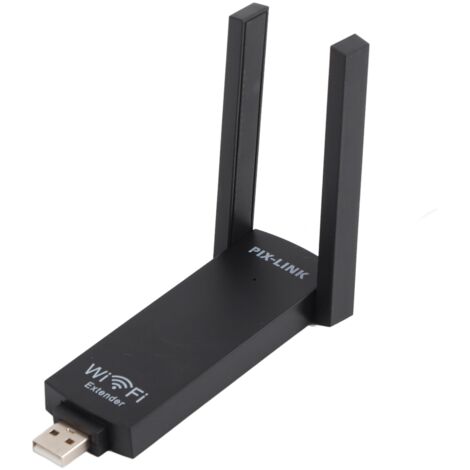 Amplificateur WiFi Portable 300M avec Antennes Double et Port USB, Répéteur de Signal sans Fil