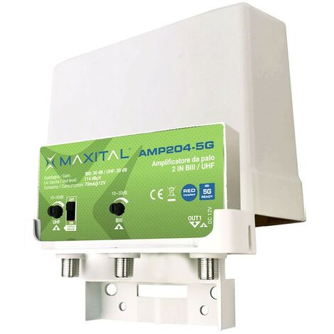 Amplificatore da palo FTE 5G 2 Ingressi BIII/UHF 26/28dB AMP204-5G