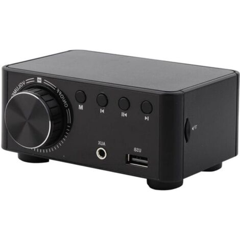 Amplificatore digitale Hi-Fi Bluetooth 5.0 50W x 2, scheda amplificatore audio stereo (nero)
