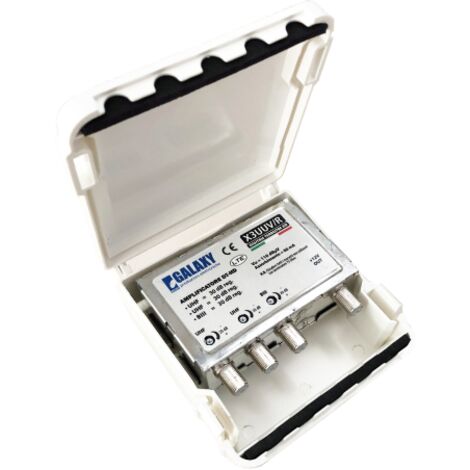 Amplificatore DT 5G 2 ingressi UHF uscita Guadagno 30 dB regolabile connessione a F