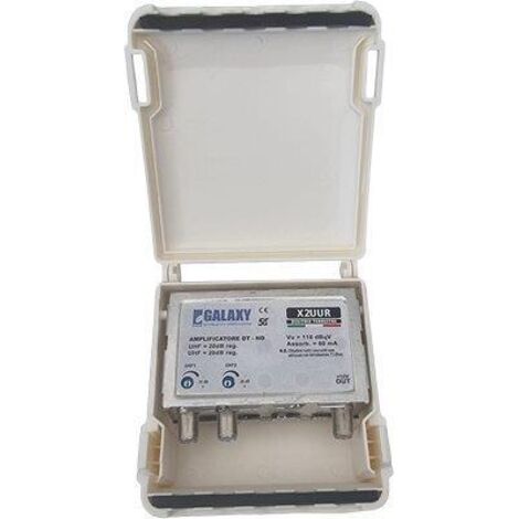 AMPLIFICATORE TV ESTERNO DIGITALE TERRESTRE 5G - INGRESSO 2 USCITA 1 GUADAGNO 10/20 DB - 1 pezzo