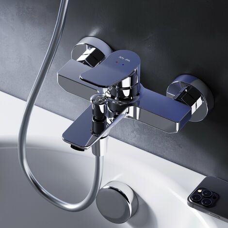 AM.PM Badewannenarmatur Wannenarmatur Chrom Einhebelmischer Wandmontage Bad Messing Badewannen Armaturen