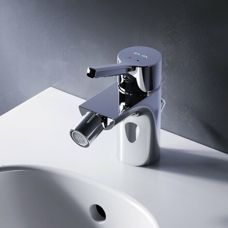 AM.PM Bidetarmaturen Bidetmischer Messing Bidet Set Mischer Kalt Warmwasser Mischer Sprayer Toilettenarmaturen , Chrom