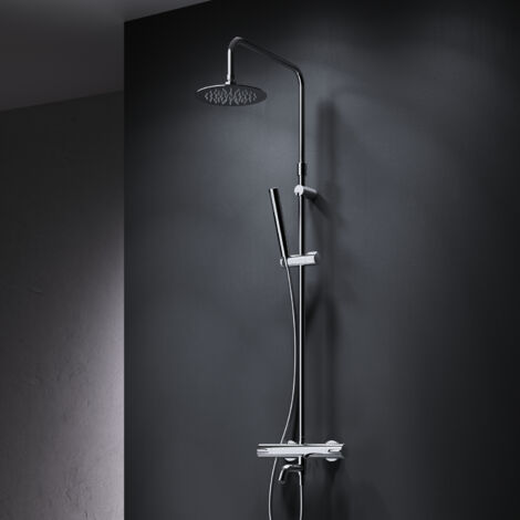 Am.Pm – Colonne de douche thermostatique 38℃ – Mitigeur chrome – Douchette à main réglable – Cartouche 35mm pour sécurité maximale