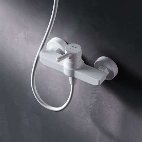 AM.PM Duscharmatur Einhebel Brausebatterie Weiss Armatur Mischbatterie Brausearmatur Brausebatterie Wasserhahn Bad Mischbatterie Dusche