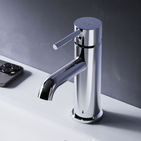 AM.PM Mitiguer Lavabo Robinet Salle Bain Chrome Robinet de Lavabo pour Salle de Bain Mélangeur Lavabo en Laiton