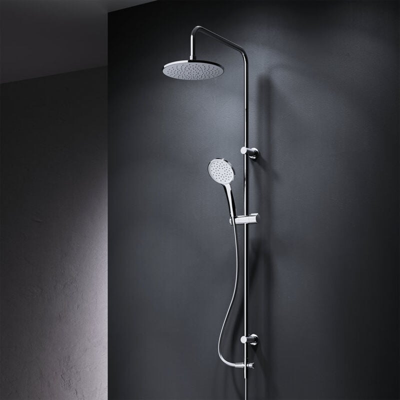 Colonne de Douche sans Robinetterie Chrome Douche Set Réglable en Hauteur - Am.pm