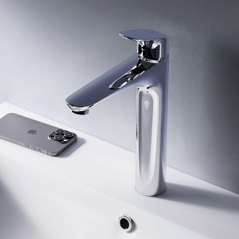 AM.PM Waschtischarmatur Hoch Wasserhahn Bad Waschbecken Armatur Einhebelmischer Chrom Badarmatur Mischbatterie für Badezimmer Aufsatzwaschbecken