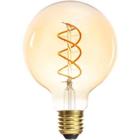 Ampola LED Globe G95 – Amber – 4W  E27 – Decorativa  1800K