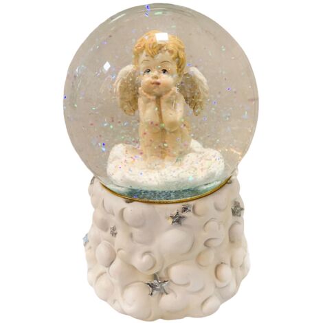 Ampolla con Angioletto in vetro decorazione natalizia con suoni e luci