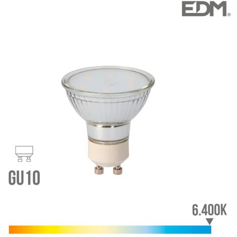 Ampolla in vetro dichroico LED Gu10 5W 400lm 6400K luce fredda ø5x5,5cm Edm