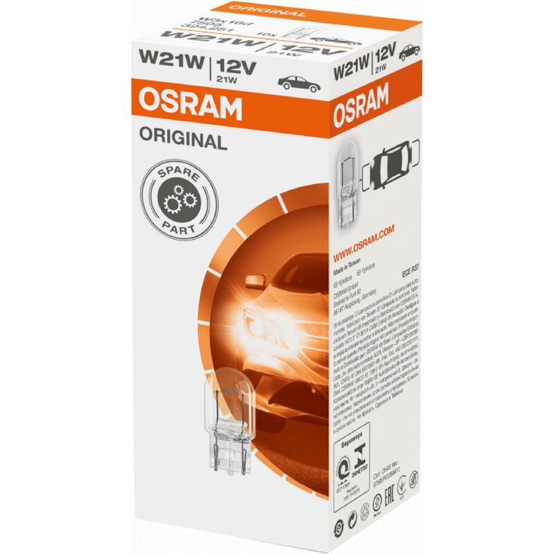 Osram - 10 Ampoules 12V W21W Original -carton- -7505-