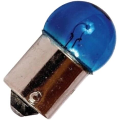 Ampoule 12V 21W BA15S bleu à petit globe pour moto scooter voiture quad mobylette