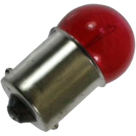 Ampoule 12V 21W BA15S rouge à petit globe pour moto scooter voiture quad mobylette