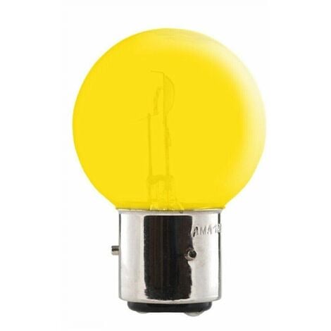 CYCLINGCOLORS Ampoule 12V 45/40W BA21D jaune 2 filaments tracteur voiture éclairage universel lumière