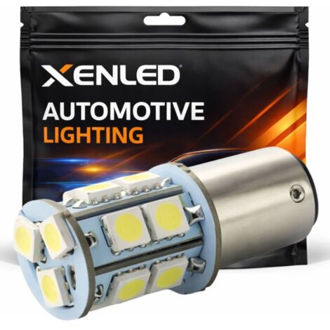 Ampoule 13 LED SMD - BA15S / P21W / 1156 / T25 - Blanc - 12v Lampe de voiture